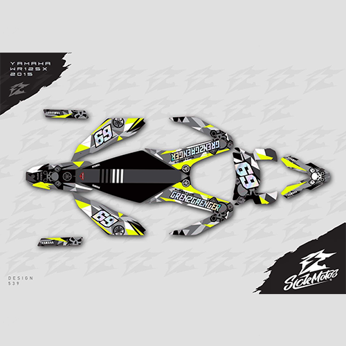 SickMotos Styles Graphics KIT Fluo Yellow Chrome Holo Crime Edition Yamaha WR 125 X (R) 2009-2017
