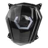 SICKMOTOS LED-Scheinwerfer Angel Eye Hexagonal RGBW V4 – Passend für KTM SMC/SMCR 690 (2008-2017) mit E-Nummer