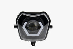 SICKMOTOS LED-Scheinwerfer Angel Eye Hexagonal RGBW V4 – Passend für Fantic XEF, XMF, XM & XE (50/125/250/310/450)