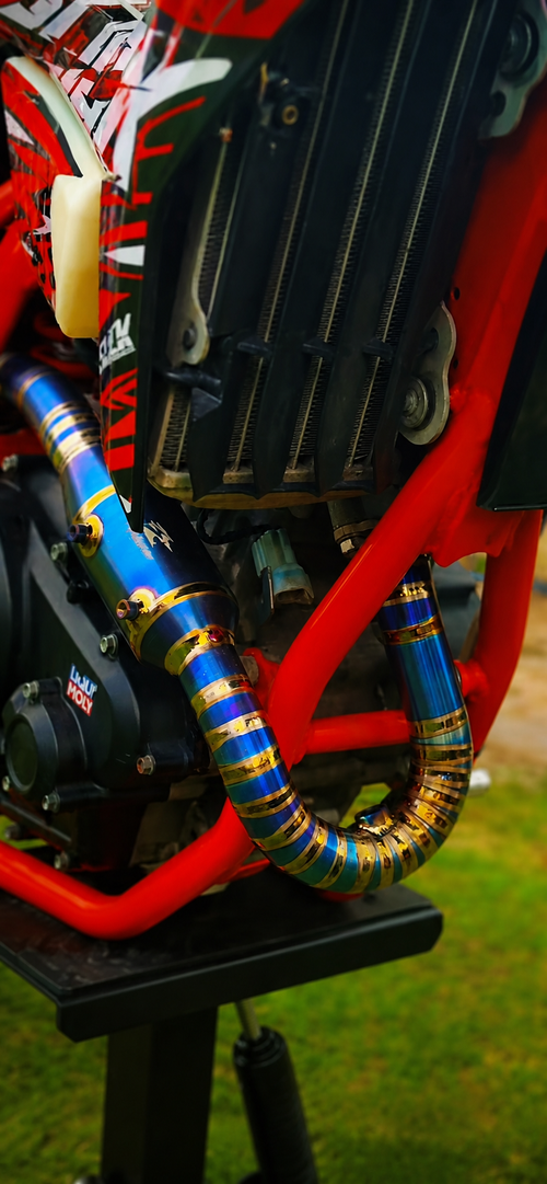 SICKMOTOS Tuning Krümmer Titan Handmade Beta RR 125 LC 2021-2026 Minarelli