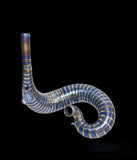 Blue color motorbike exhaust in black background