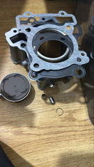 Mechanical parts on a wooden surface