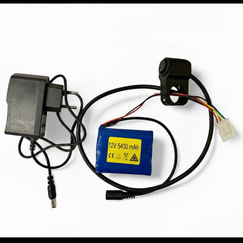 SICKMOTOS LED-Scheinwerfer Akku Pack mit Schalter – Kompatibel mit 4 poligen Stecker KTM Sherco Fantic Yamaha Aprilia 2 Takt Modellen