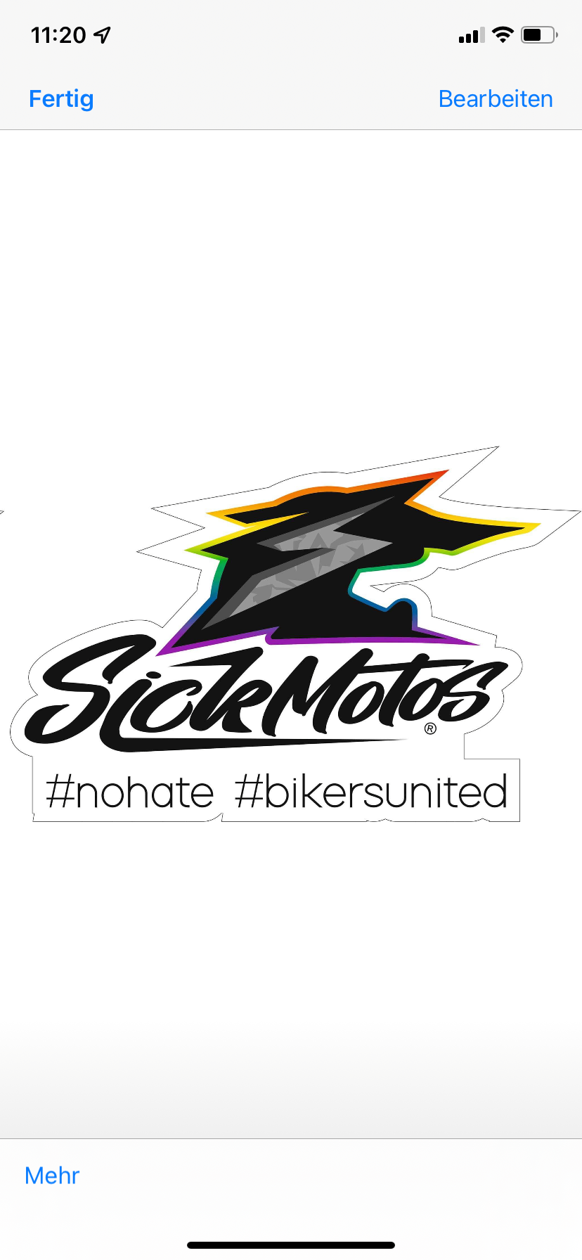 SICKMOTOS T-Shirt Lady Neon Pink Edition #NOHATE #BIKERSUNITED Gestickt
