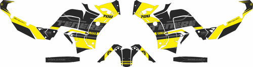 SickMotos Styles Grafik-KIT Gelbe Ausgabe Yamaha Tenere 700 World Raid 2022